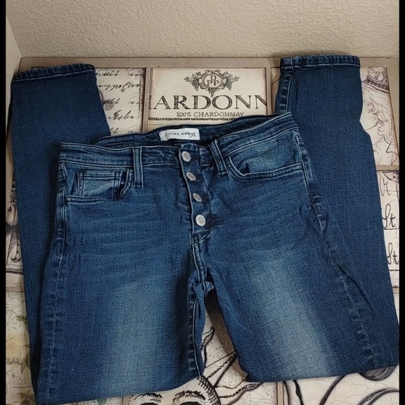 Flying Monkey Dark Wash High Waisted Jeans - Picture 2 of 6